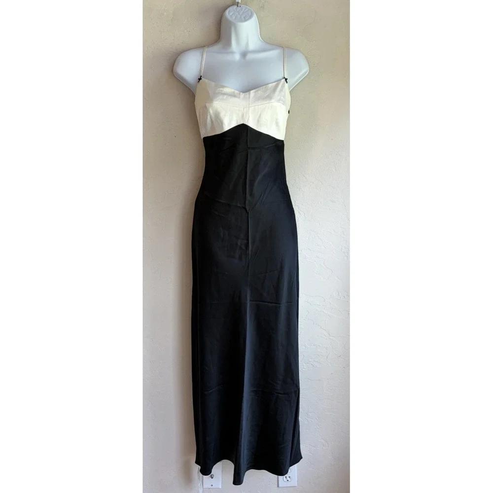 Abercrombie & Fitch Maxi Satin Slip Dress S NWT Minimalist Party Old Money Retro